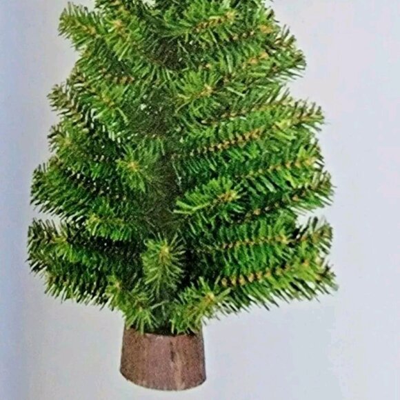 Christmas Tree 14 In Pine Green Table Top Tree Home Desk Artificial Pine 61 Tips - Picture 2 of 7